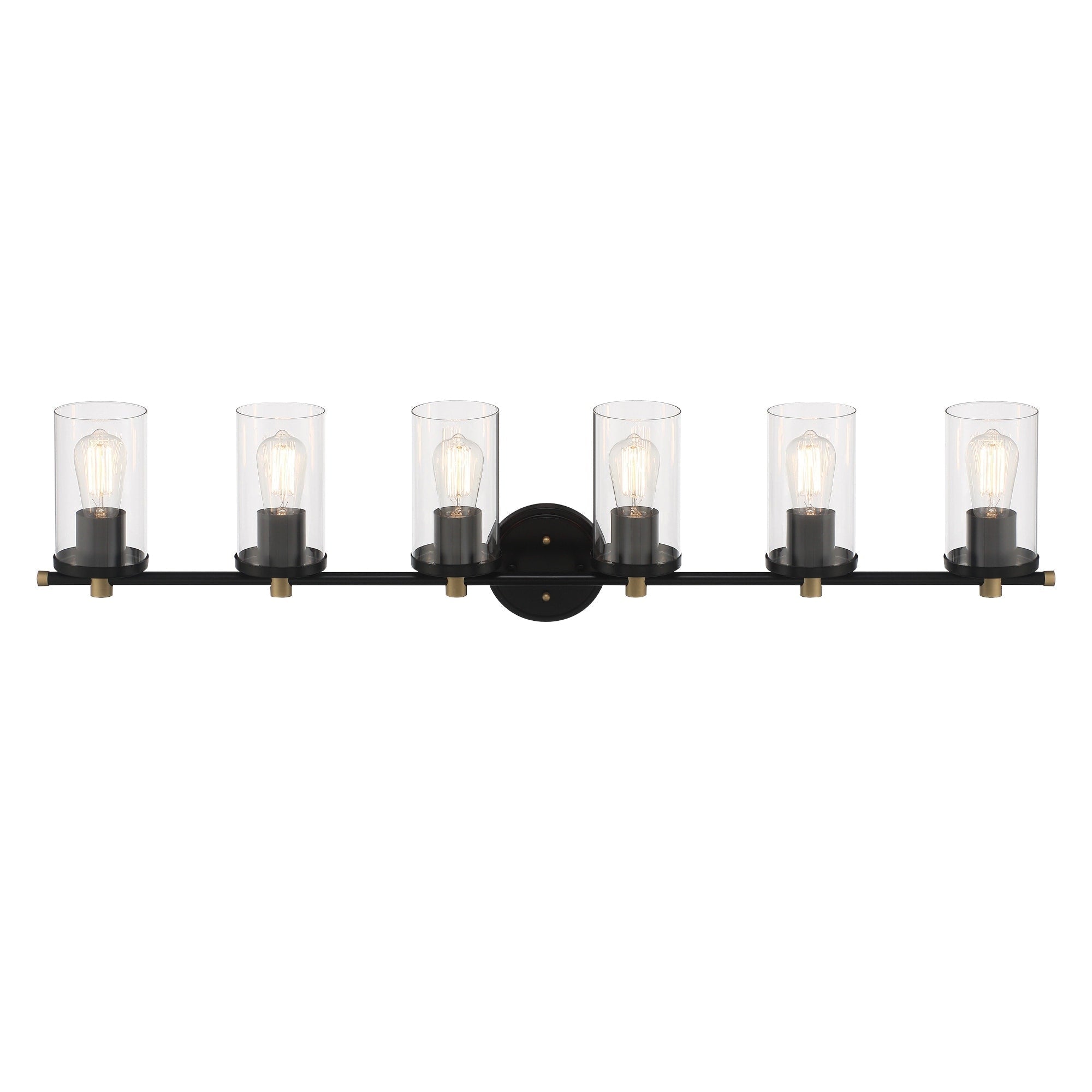 Decatur 6-light Modern Farmhouse Black/ Gold Bathroom Vanity Light with UL Certified