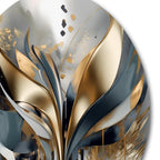 Designart Abstract Shapes And Lines IV Abstract Marble Metal Round Wall Art
