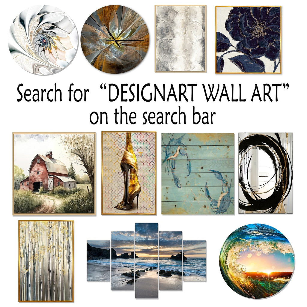 Designart Collaged Spiral Abstract Modern Wall Mirror
