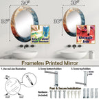 Designart Collaged Spiral Abstract Modern Wall Mirror