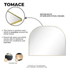 TEHOME Dezerae Large Arch Mirror for Mantel, 40'' W x 32'' H