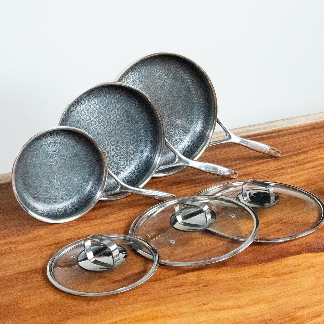 DiamondClad 6pc Hybrid Nonstick Frying Pan Cookware Set