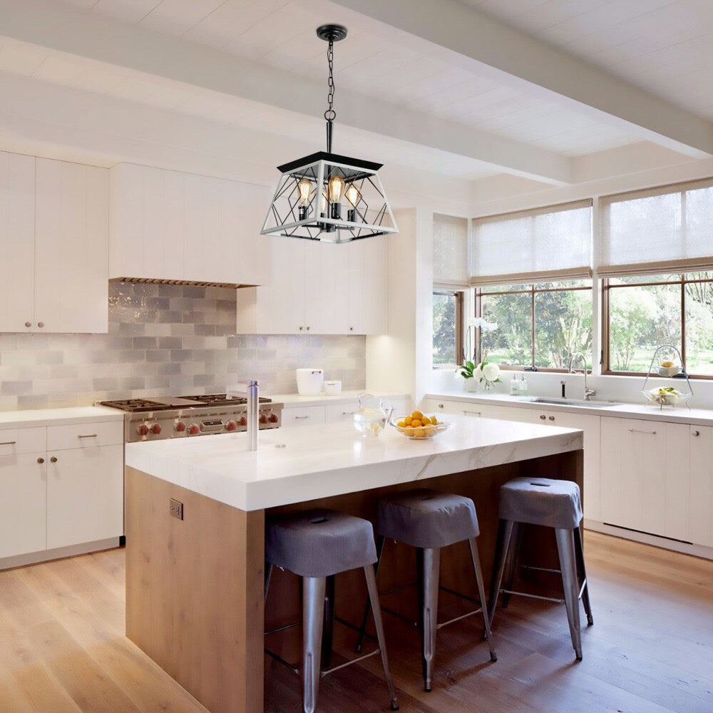 Dimmable 4-Light Farmhouse Chandeliers Light for Dining Room No Bulb