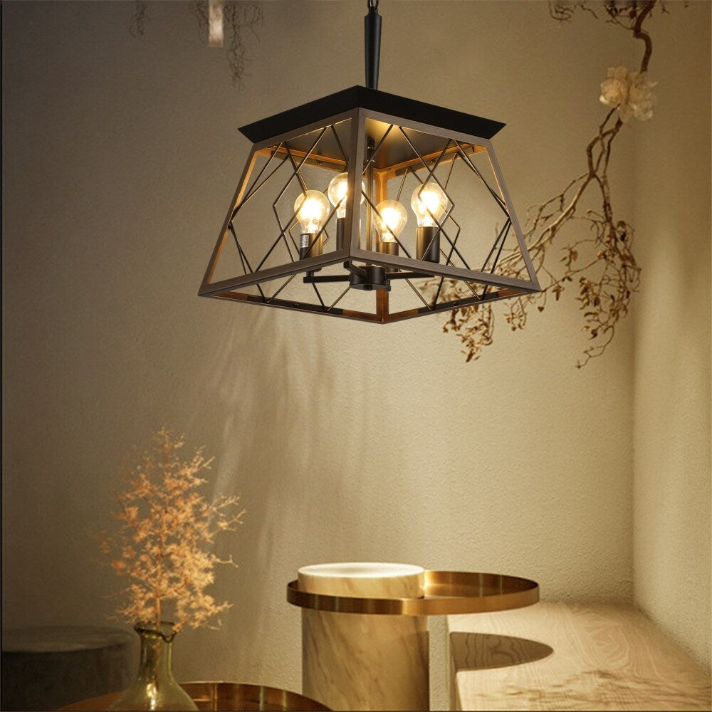 Dimmable 4-Light Farmhouse Chandeliers Light for Dining Room No Bulb