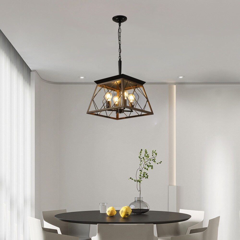 Dimmable 4-Light Farmhouse Chandeliers Light for Dining Room No Bulb
