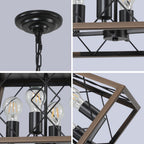 Dimmable 4-Light Farmhouse Chandeliers Light for Dining Room No Bulb
