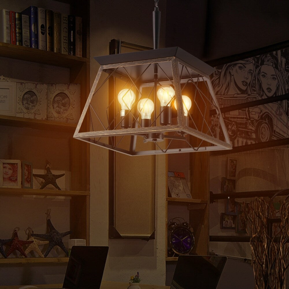 Dimmable 4-Light Farmhouse Chandeliers Light for Dining Room No Bulb
