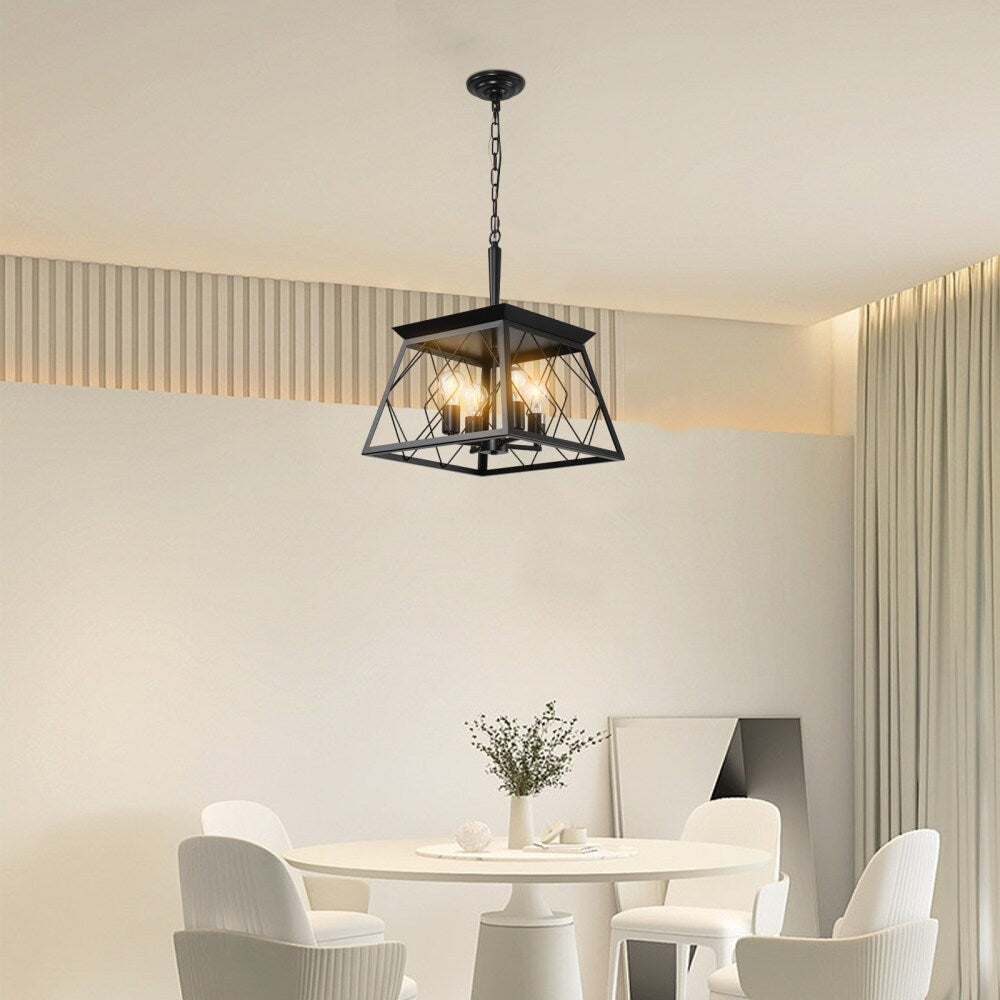 Dimmable 4-Light Farmhouse Chandeliers Light for Dining Room No Bulb