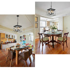Dimmable 4-Light Farmhouse Chandeliers Light for Dining Room No Bulb
