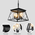 Dimmable 4-Light Farmhouse Chandeliers Light for Dining Room No Bulb