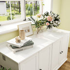 Double Pet Privacy Washroom Cat Litter Box Concealment Furniture