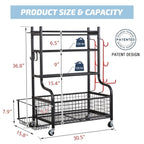 Dumbbell Rack, Weight Rack, Home Gym Storage for Yoga Mat and Balls, Equipment Organzier