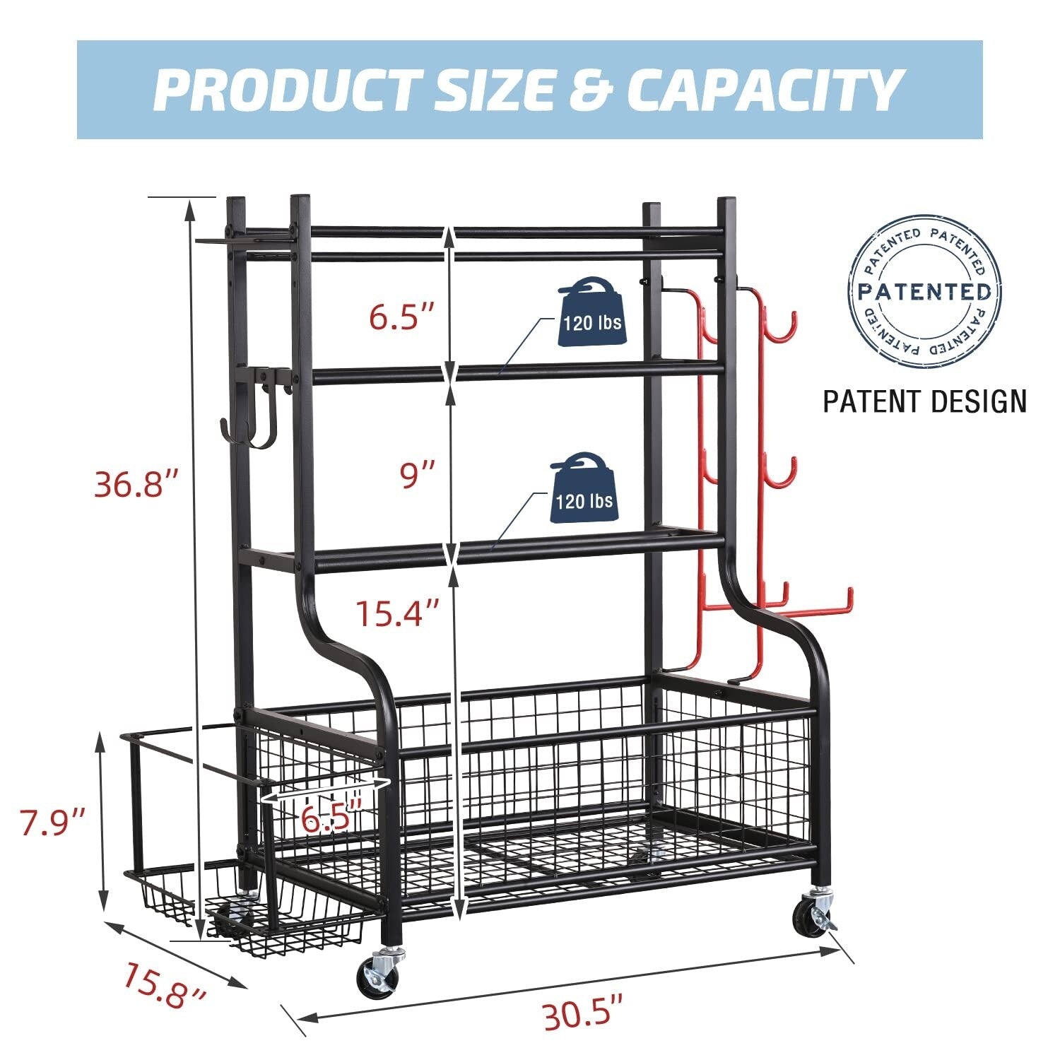 Dumbbell Rack, Weight Rack, Home Gym Storage for Yoga Mat and Balls, Equipment Organzier
