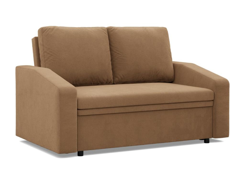 2-seater sofa with sleeper function, brown