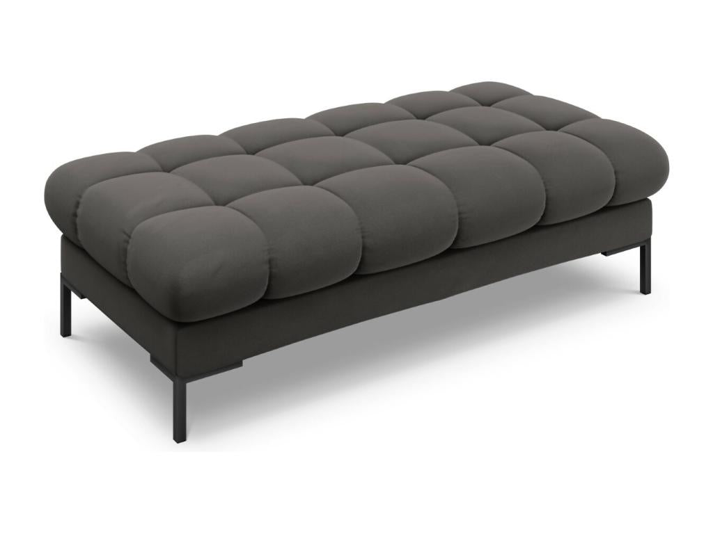 Meublori - Meublori 2-seater bench in dark grey velvet - 62x133x41cm