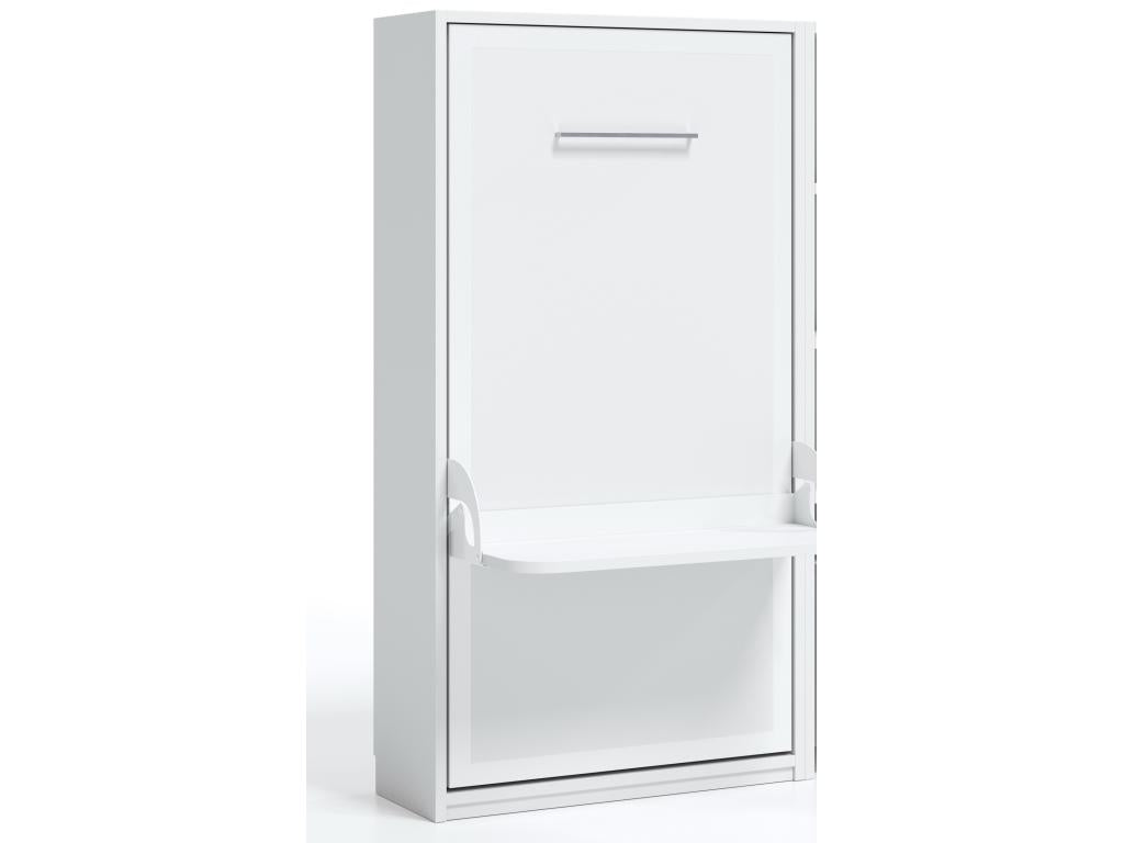 Vertical wall bed 140x190 with desk, Student-Walnut front SRLS48003