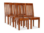 Set of 6 modern solid wood dining chairs