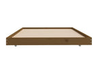 Bed frame without mattress, honey brown, 100x200cm, solid pine wood