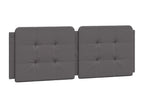 Bed frame with headboard, grey, 140x200 cm, faux leather