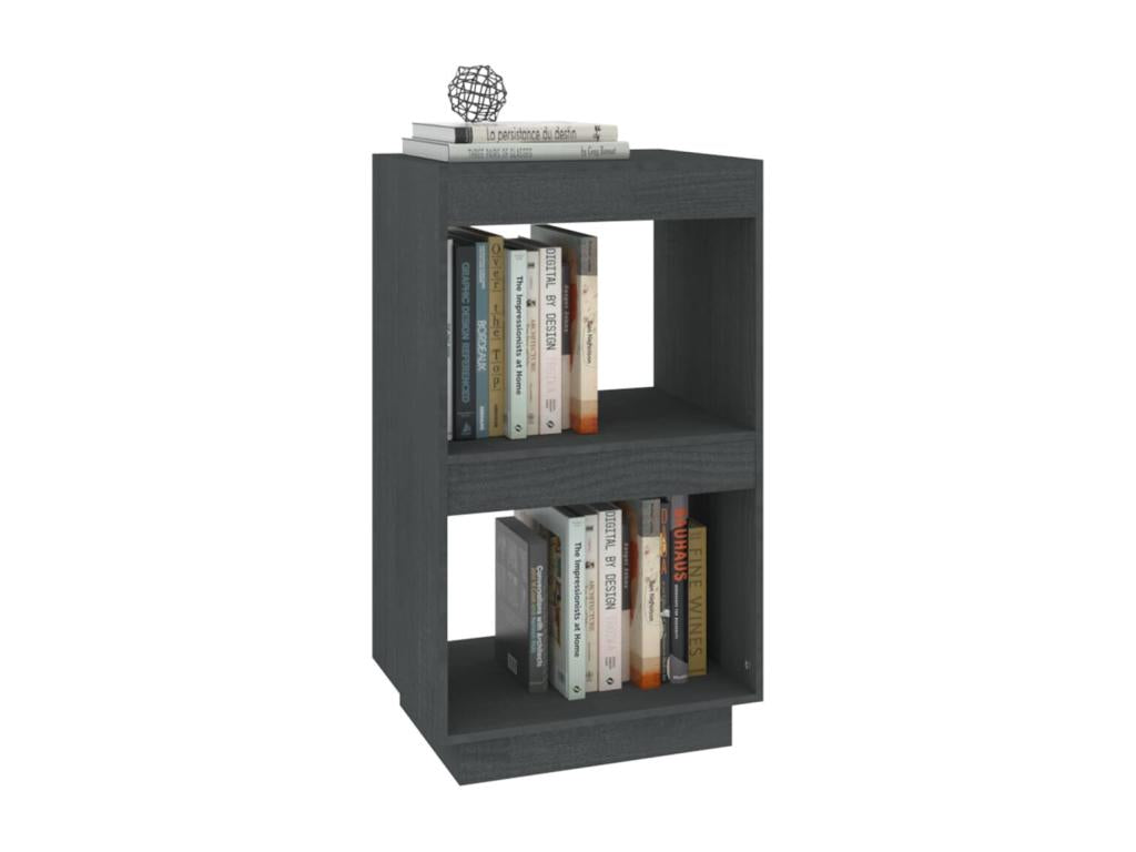 Grey bookcase, 40x35x71 cm, solid pine wood