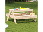 Children's picnic table 88x97x52cm solid pine wood