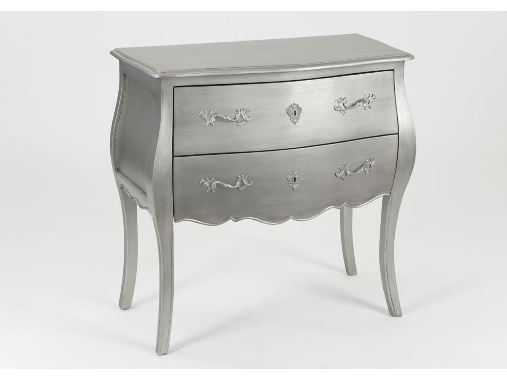 Silver chest of drawers with 2 drawers by Meublori
