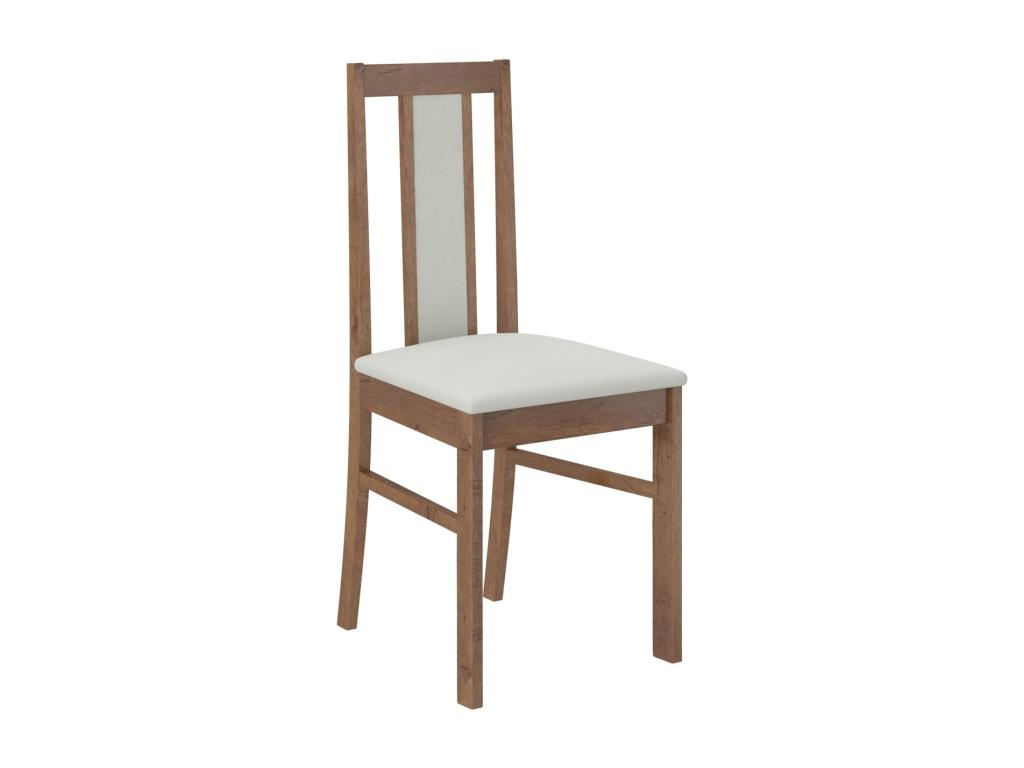 Brown wood and fabric chair, Meublori-Tissu 27101