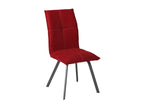 Meublori - Set of 2 Fabric Chairs, Red