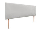 Laviecasa Smooth Velvet Headboard 160x115 with Bed Legs 150/160 - White OIGU87833