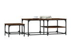 Nesting coffee tables, 2 pieces, smoked oak, engineered wood IWSR61447