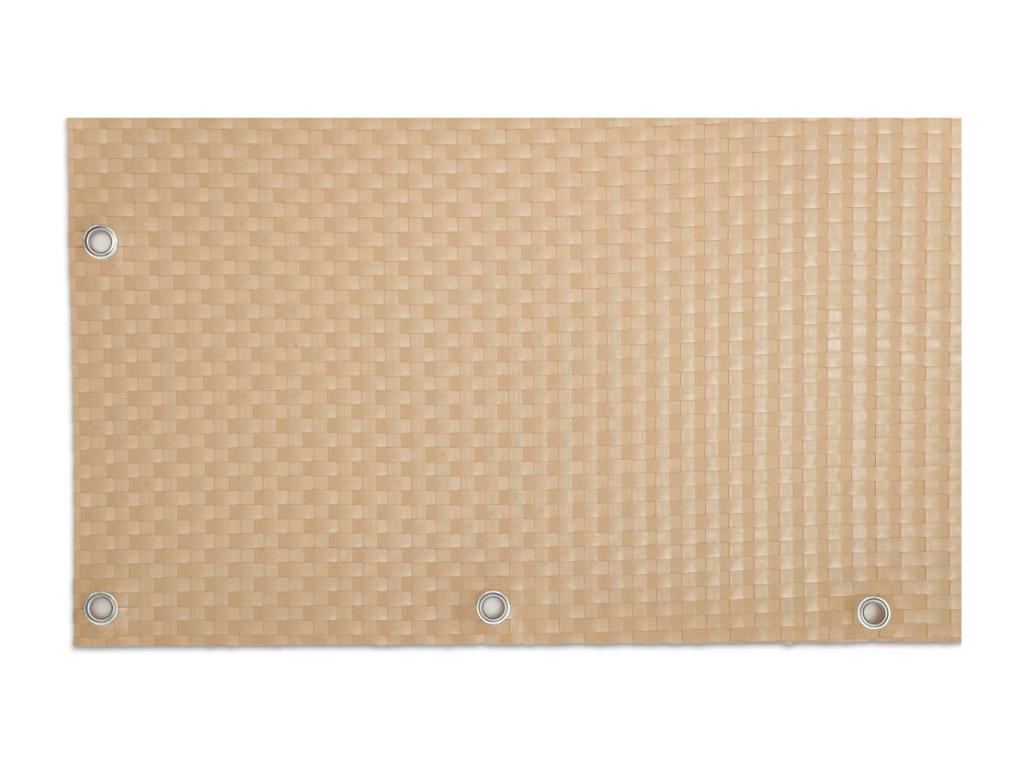 Wicker resin storage unit with beige metal eyelets, 0.9 x 3 m