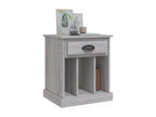 Meublori bedside table, grey, 43x36x50 cm