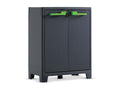 Meublori Low Storage Cabinet Graphite Grey 100 cm