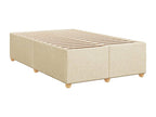 Meublori bed base with cream mattress 120x190 cm fabric