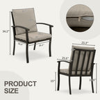 EGEIROS LIFE AluLux 9-Piece Aluminum Patio Dining Set with 2 Swivel Dining Chairs, 6 Dining Chairs and Washable Cushions