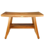 EcoDecors 28-Inch, Teak Shower Bench, Wooden Bench, Bathroom Bench, Teak Bench Bathroom, Teak Shower Stool, Teak Shower Seat