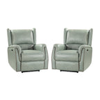 Eduardo Genuine Leather Power Recliner with USB Port Set of 2