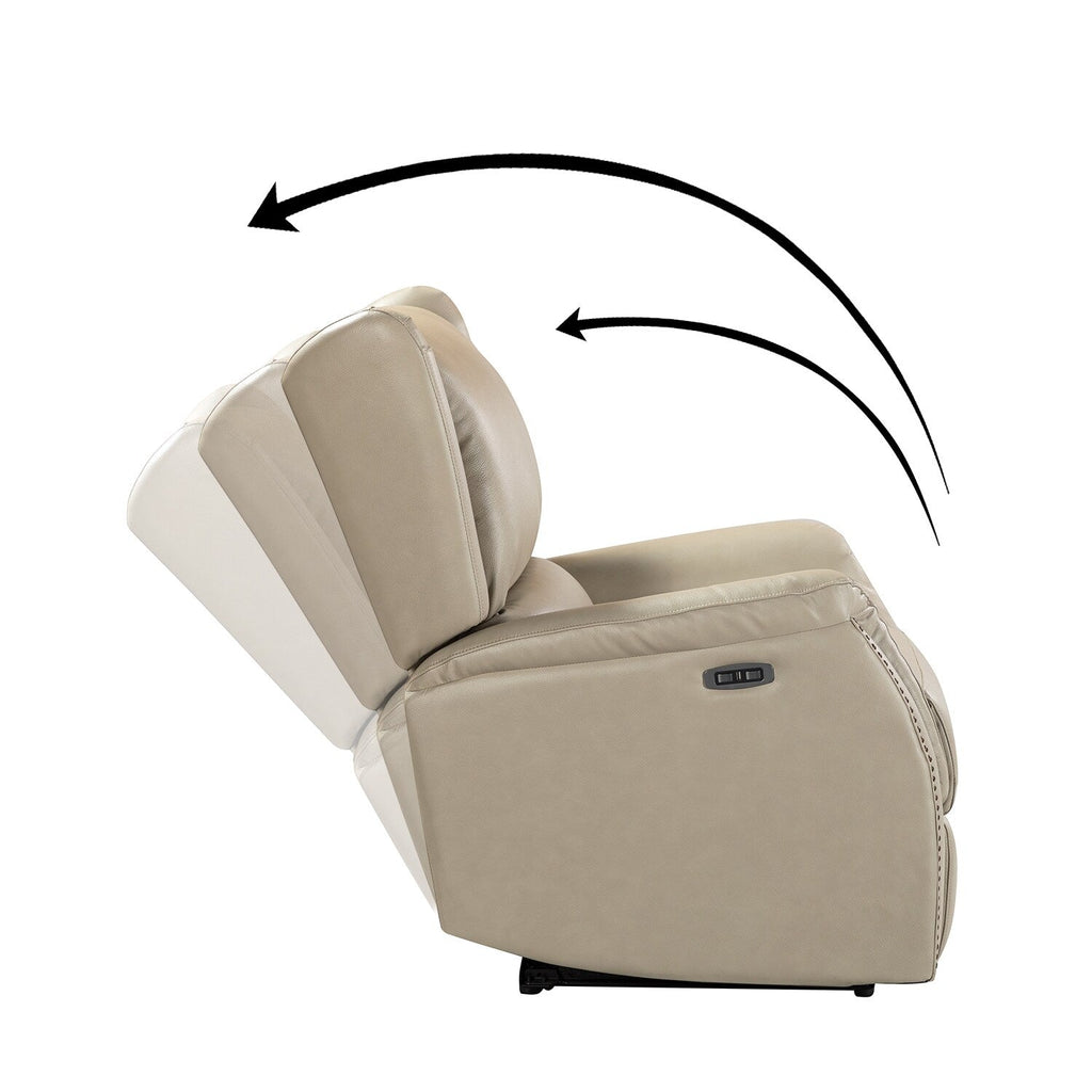 Eduardo Genuine Leather Power Recliner with USB Port Set of 2