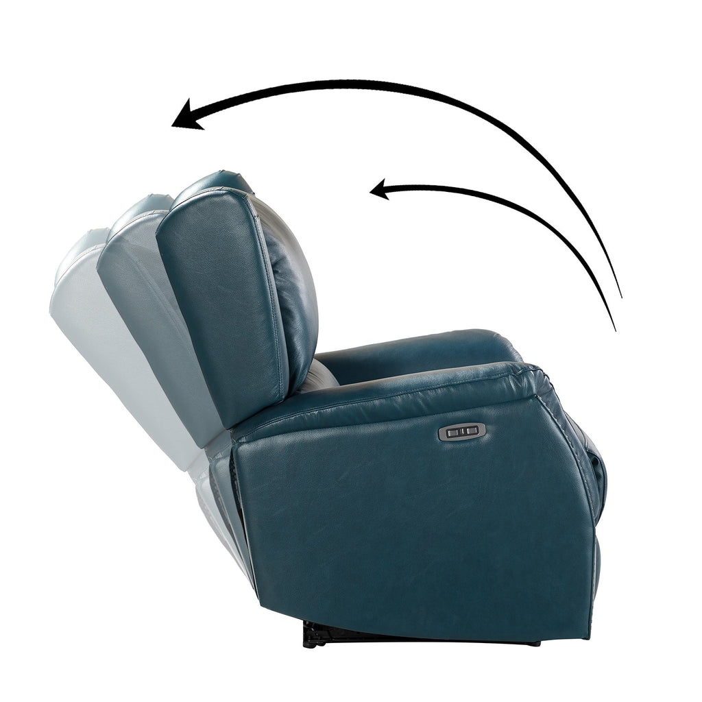 Eduardo Genuine Leather Power Recliner with USB Port Set of 2