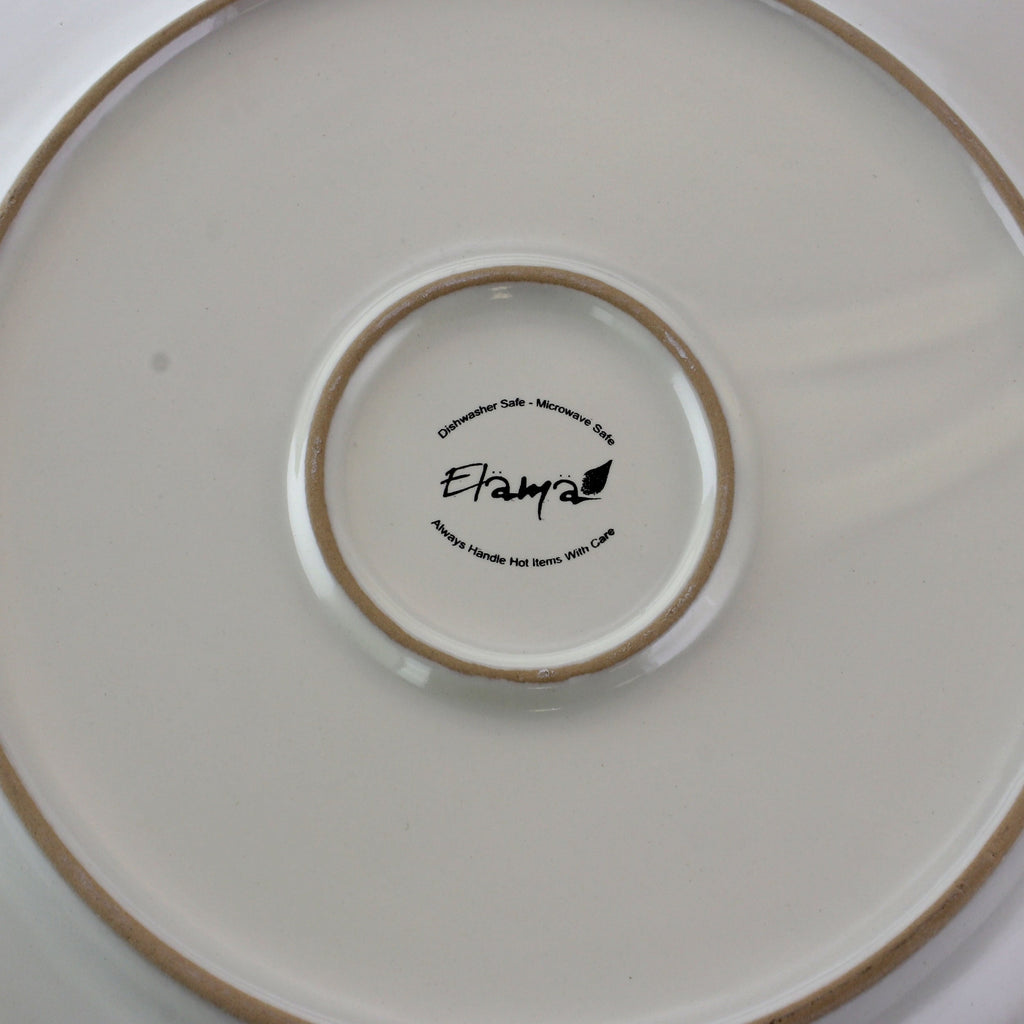 Elama Marketplace Favorites16pc Dinnerware Set in Embossed White