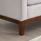 Elegant 53.5 Upholstered Ottoman Bench with Wood Legs & Bolster Pillows