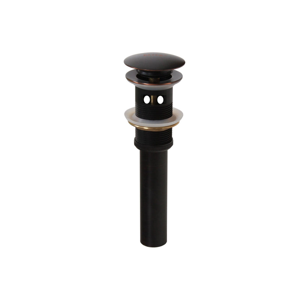 Elite Oil-rubbed Bronze Tall Single-handle Bathroom Vessel Faucet and Pop-up Drain