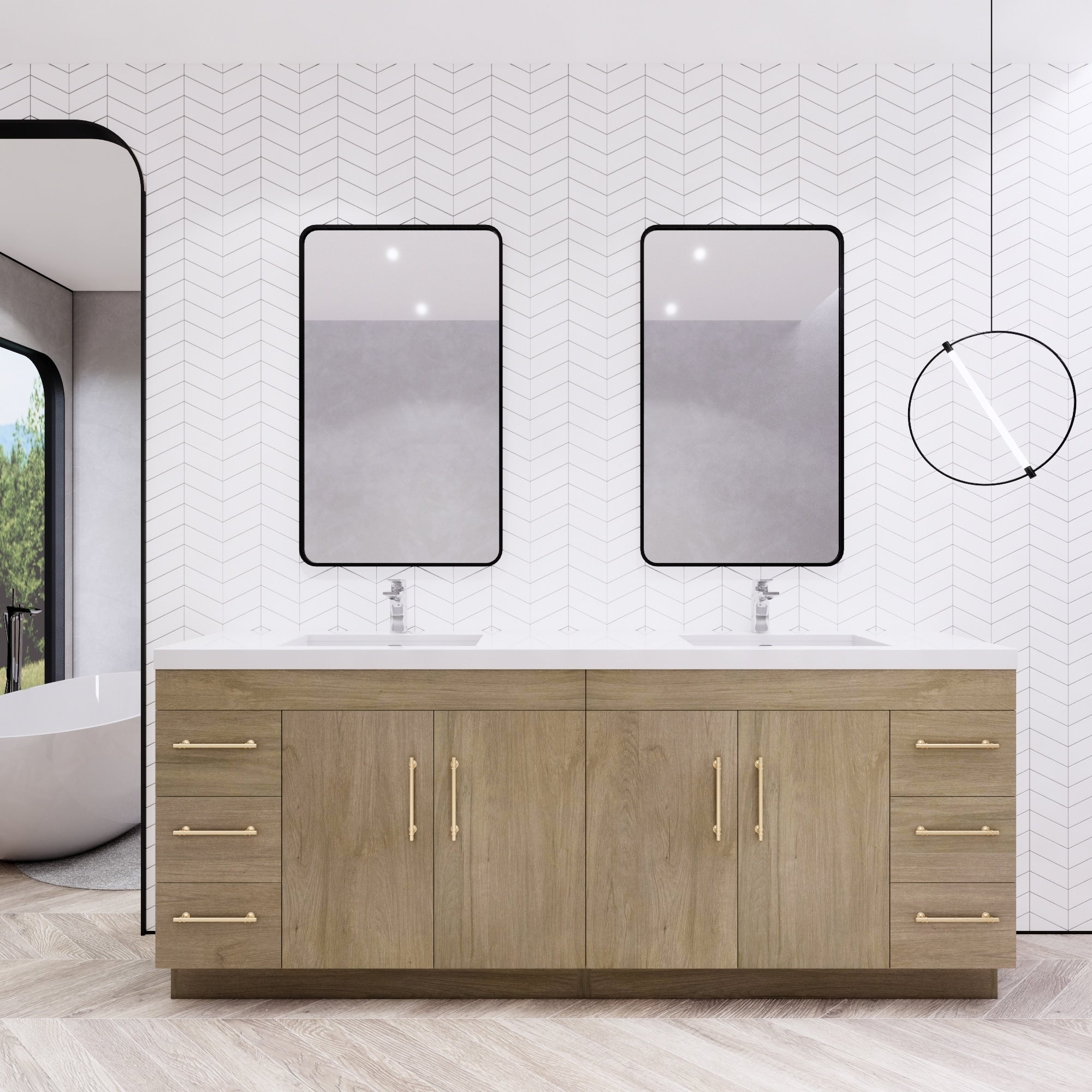 Eliza 72'' Freestanding Vanity with Double Sink