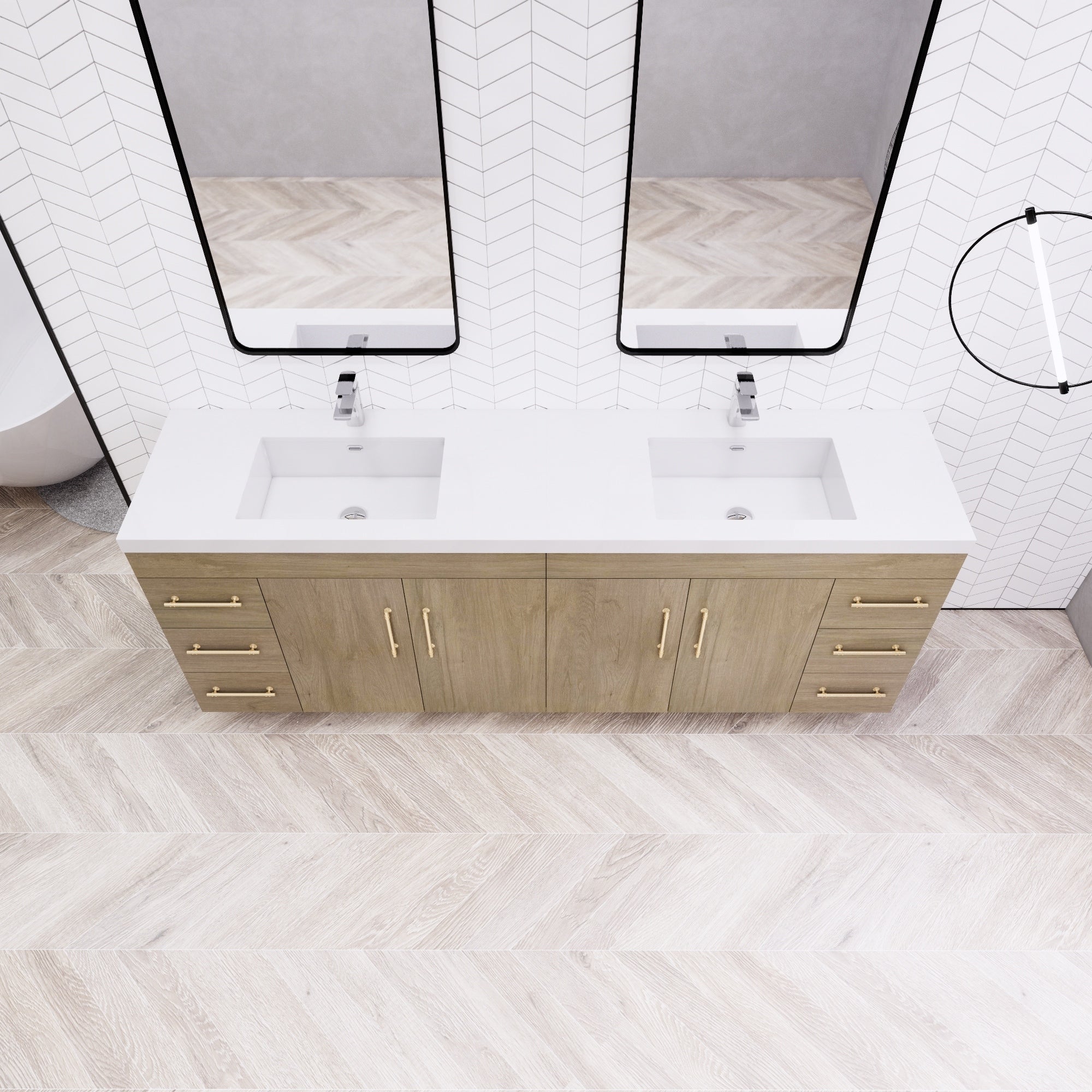 Eliza 72'' Freestanding Vanity with Double Sink