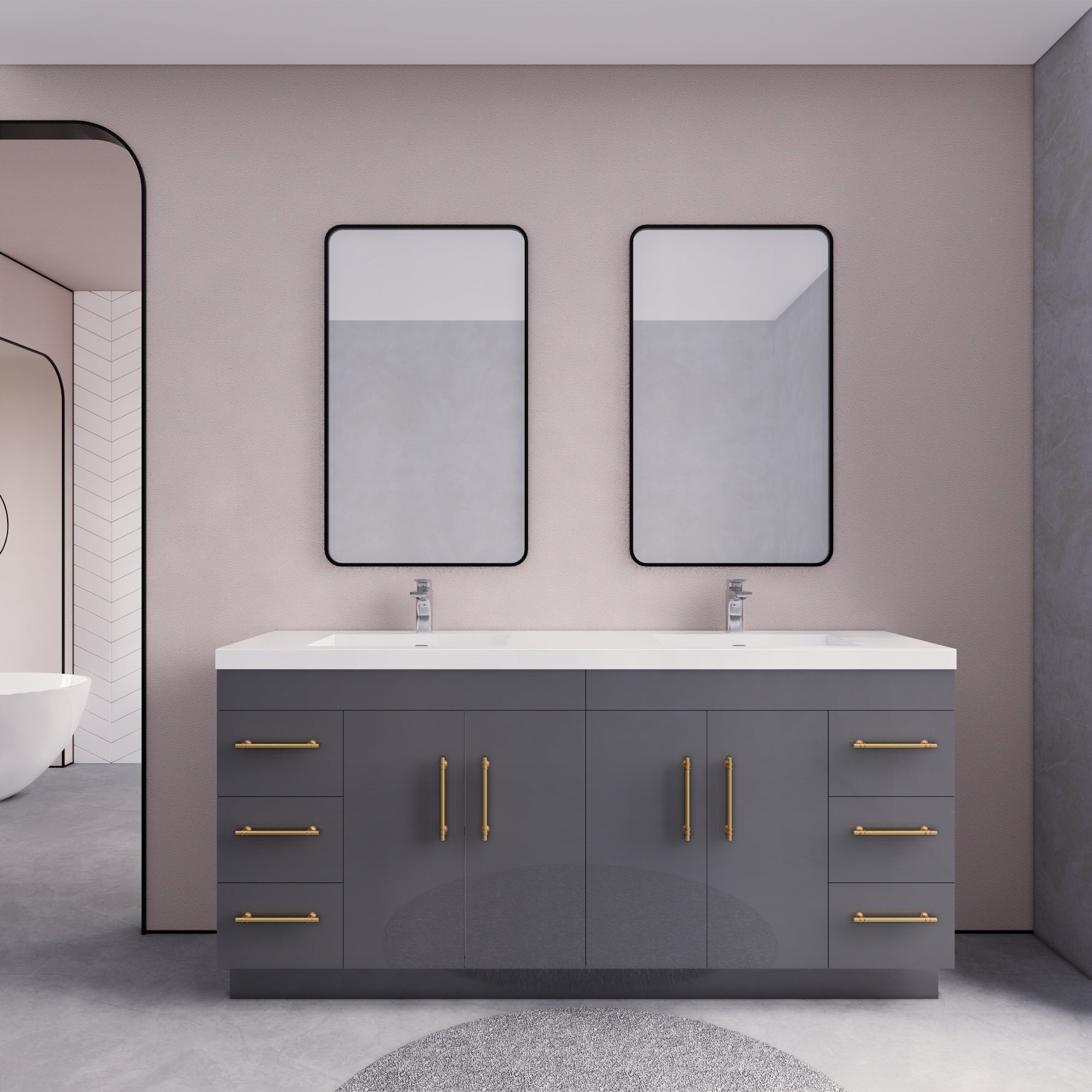 Eliza 72'' Freestanding Vanity with Double Sink