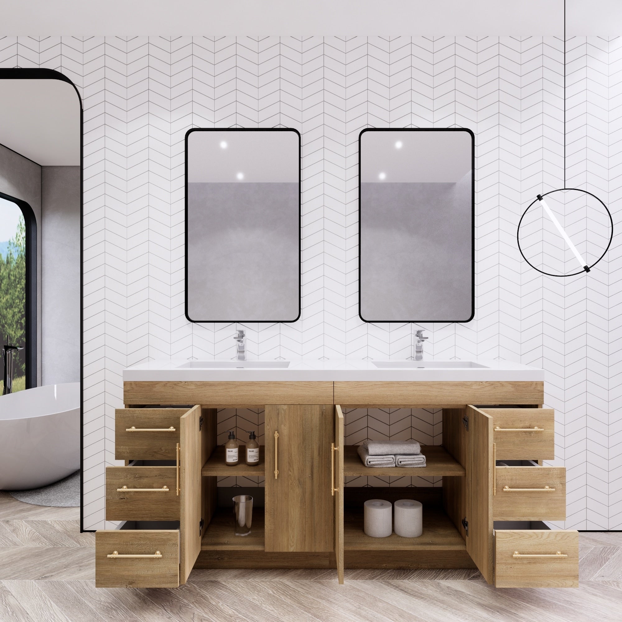 Eliza 72'' Freestanding Vanity with Double Sink