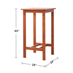 Emilio Wood Bar Table and Chair Dining Set