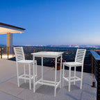 Emilio Wood Bar Table and Chair Dining Set