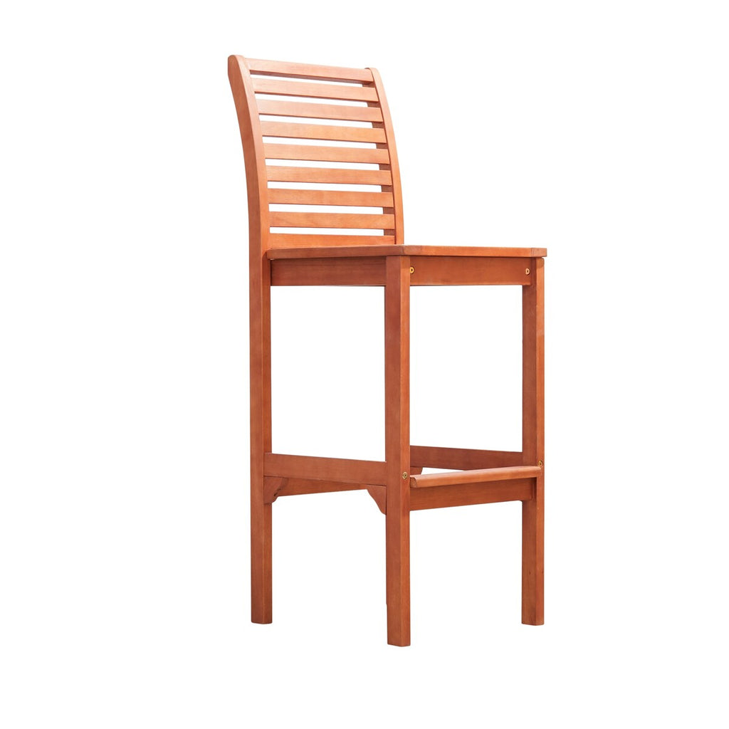 Emilio Wood Bar Table and Chair Dining Set