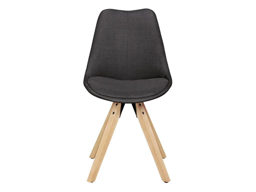 Set of 2 Meublori Retro Upholstered Chairs with Fabric Covers